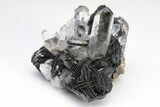 Quartz Crystals On Sparkling Bladed Hematite - Lechang Mine #225995-2